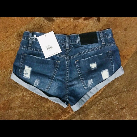 One Teaspoon Bad Seed Bandit Denim Shorts *NEW* - Picture 6 of 8